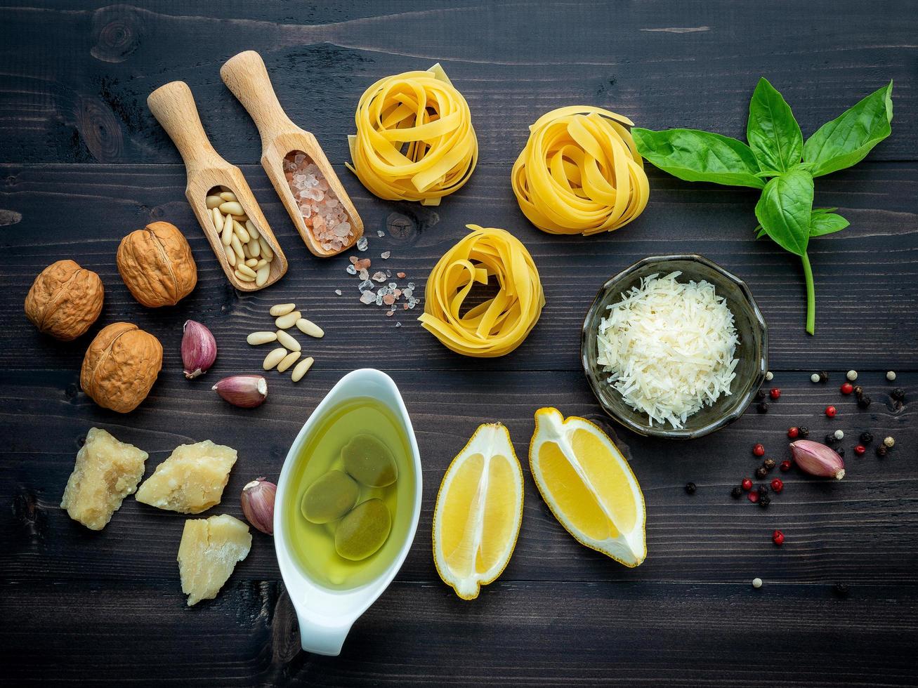 verse pasta koken ingrediënten foto