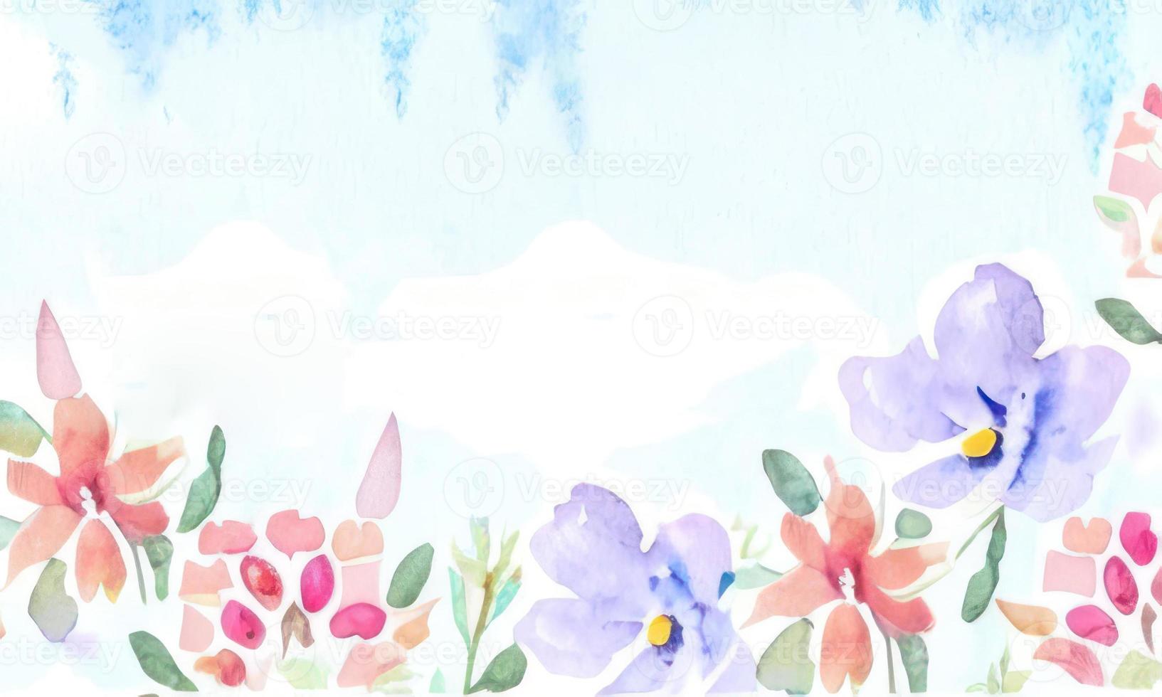 aquarel bloemen achtergrond foto