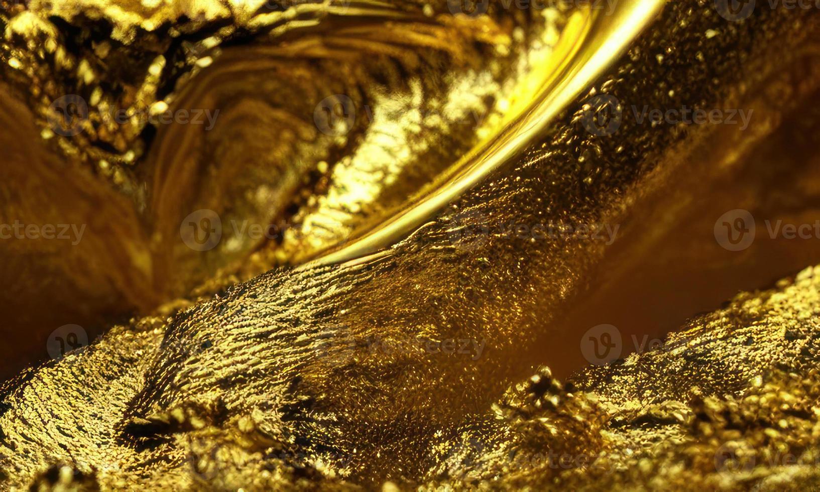 goud vloeistof stromen achtergrond foto