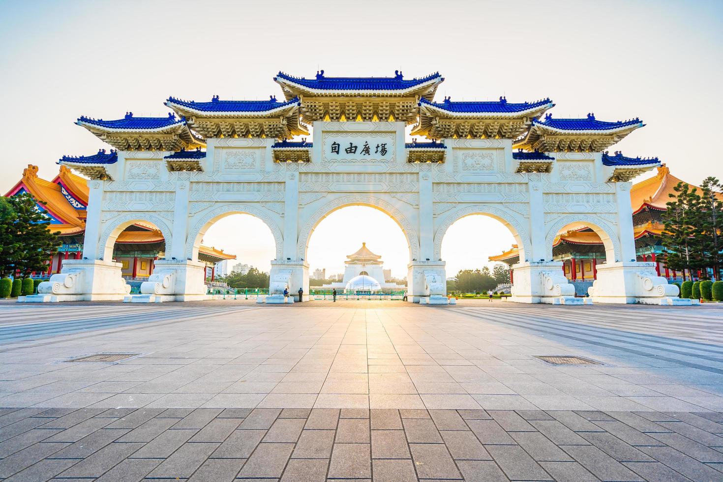 chiang kai-shek herdenkingshal in de stad taipei, taiwan. foto