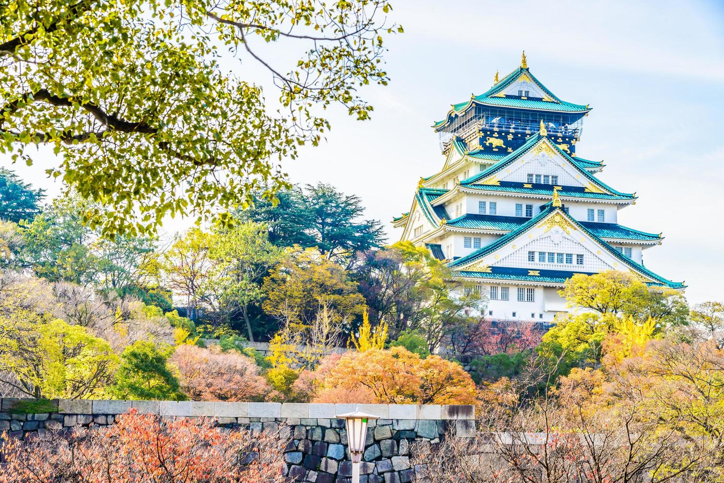 osaka kasteel in japan foto