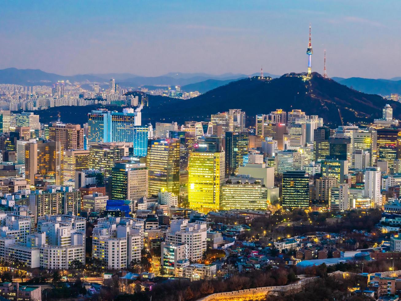 uitzicht op de stad seoul, zuid-korea foto