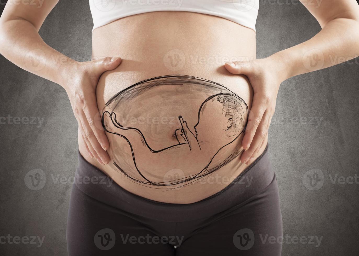 zwanger kind getrokken foto