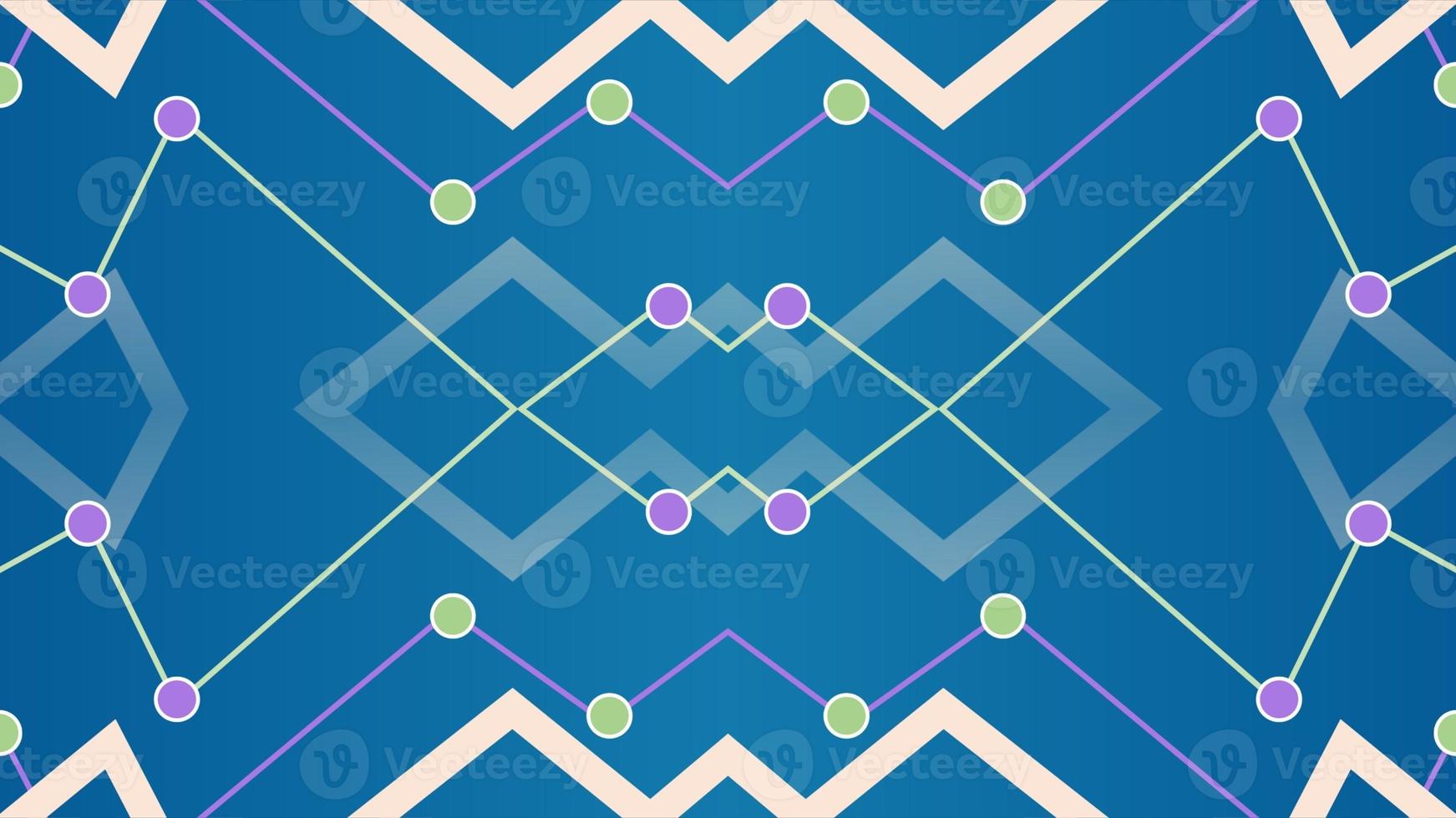 abstract modern stroomkring bord met kruising points Aan blauw achtergrond foto