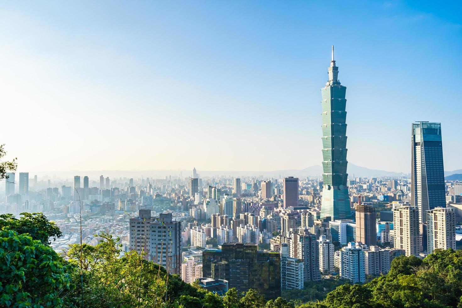 taipei 101 toren en uitzicht op taipei, taiwan foto