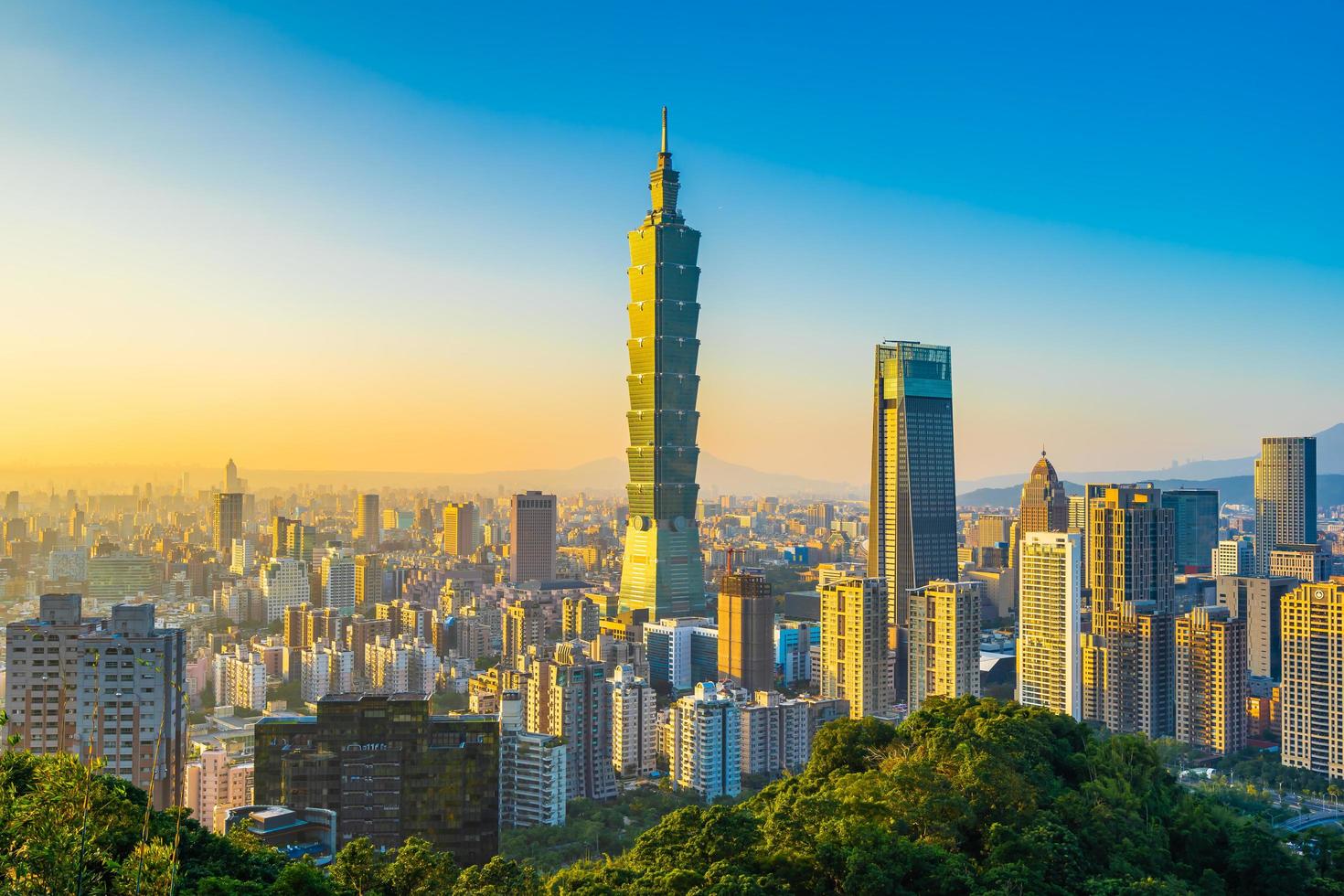 taipei 101 toren en uitzicht op taipei, taiwan foto