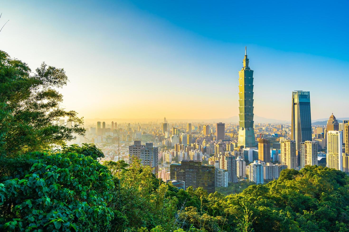 taipei 101 toren en uitzicht op taipei, taiwan foto