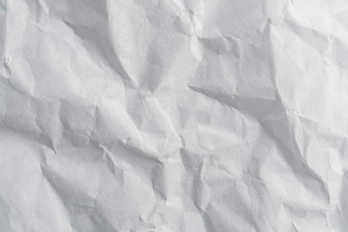papier verfrommeld wit structuur en achtergrond met ruimte. foto