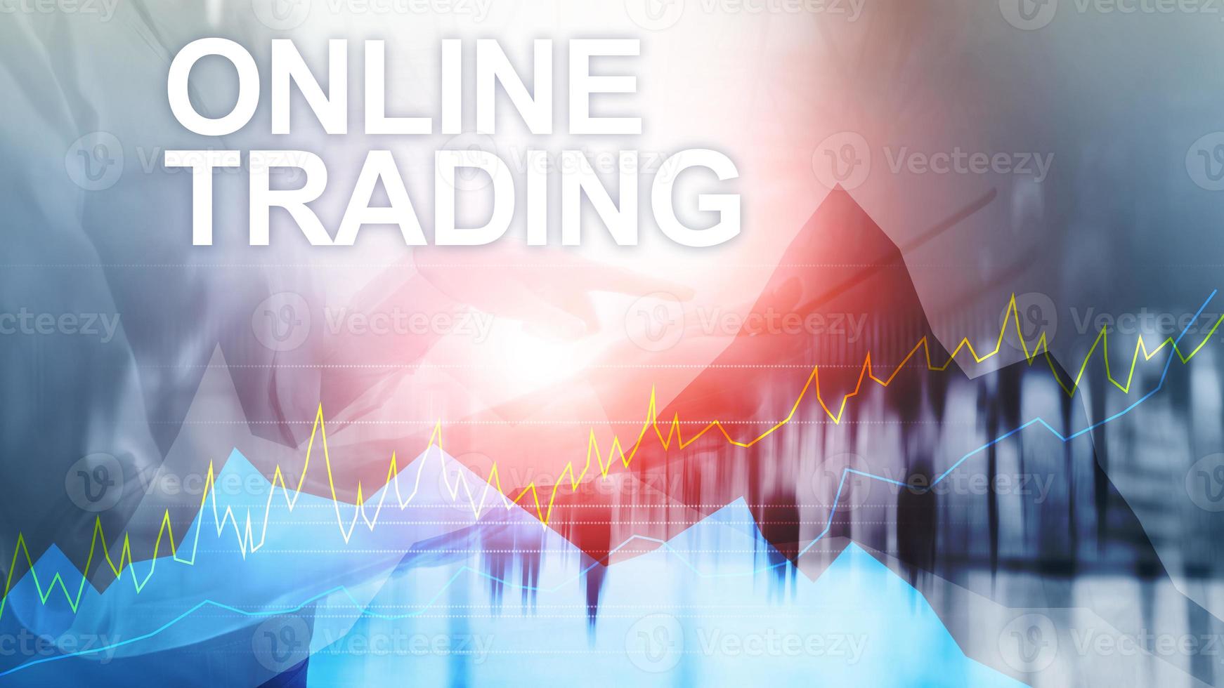 online handel, forex, investering en financieel markt concept foto