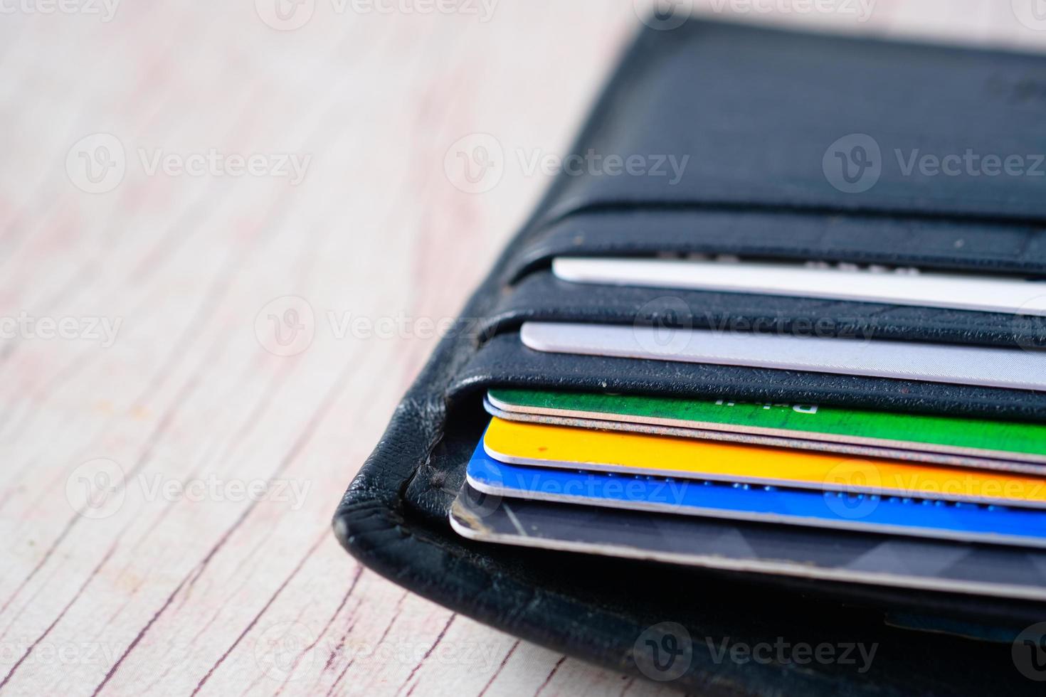 portemonnee vol met creditcards foto