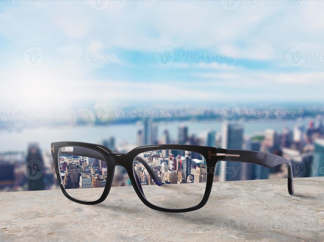 bril dat aanpassen correct gezichtsvermogen van wazig naar scherp foto