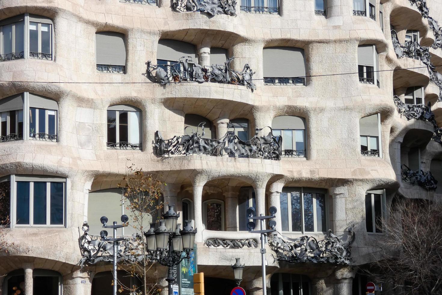 pedrera gebouw in de stad van Barcelona foto