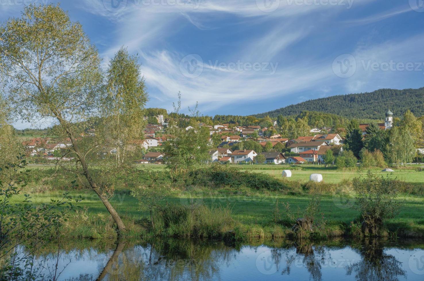 dorp van grafenwiesen, beiers bos, Duitsland foto