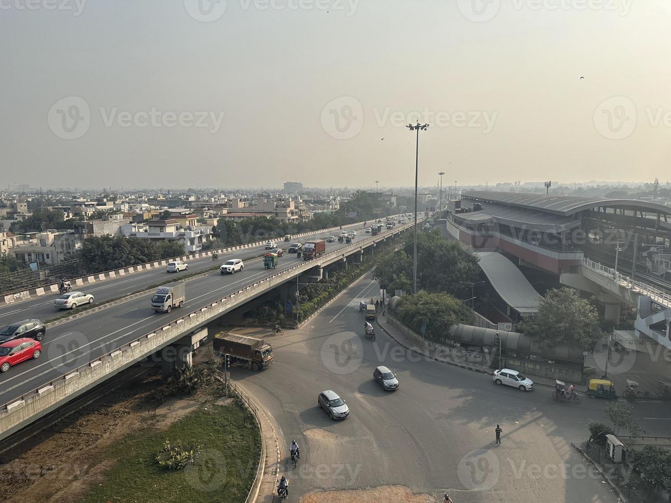 viaduct snelweg, populer snelweg weg, Delhi Indië. foto