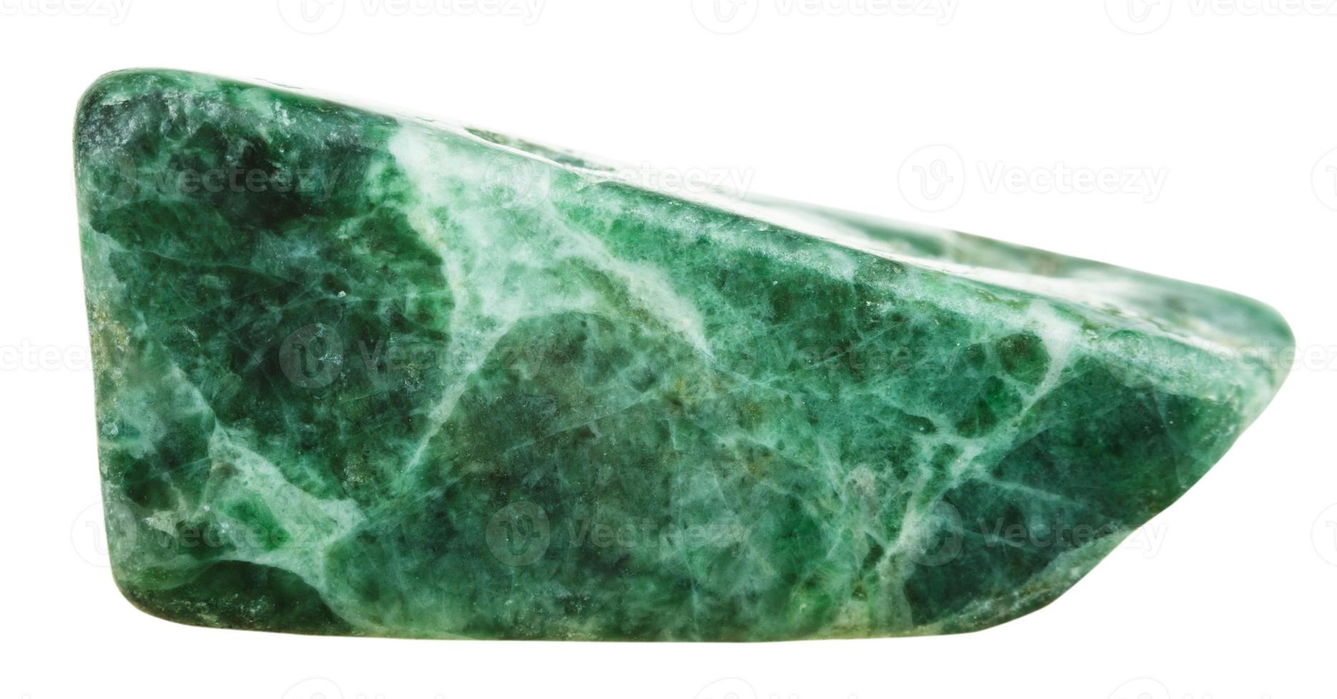 gepolijst groen jadeïet mineraal edelsteen steen foto