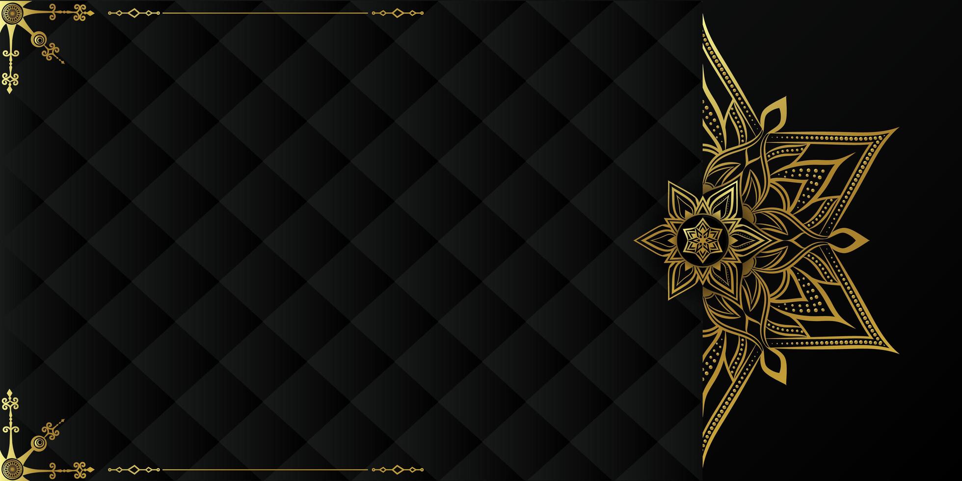 luxe sier mandala ontwerp achtergrond in gouden kleur foto