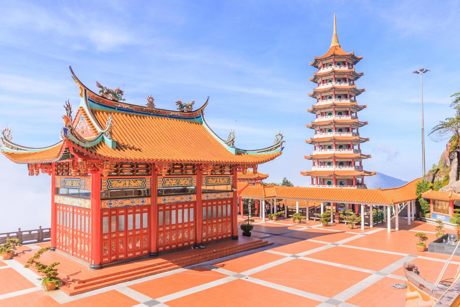 pagode bij Chin Swee Temple, Genting Highlands Maleisië, 2017. foto