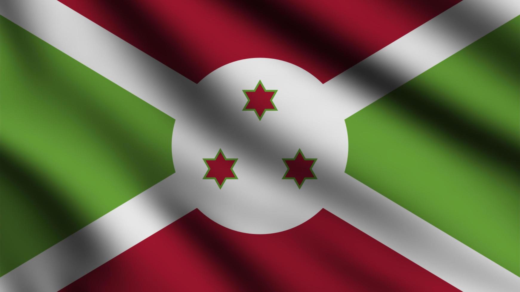 Burundi vlag golvend in de wind met 3d stijl achtergrond foto