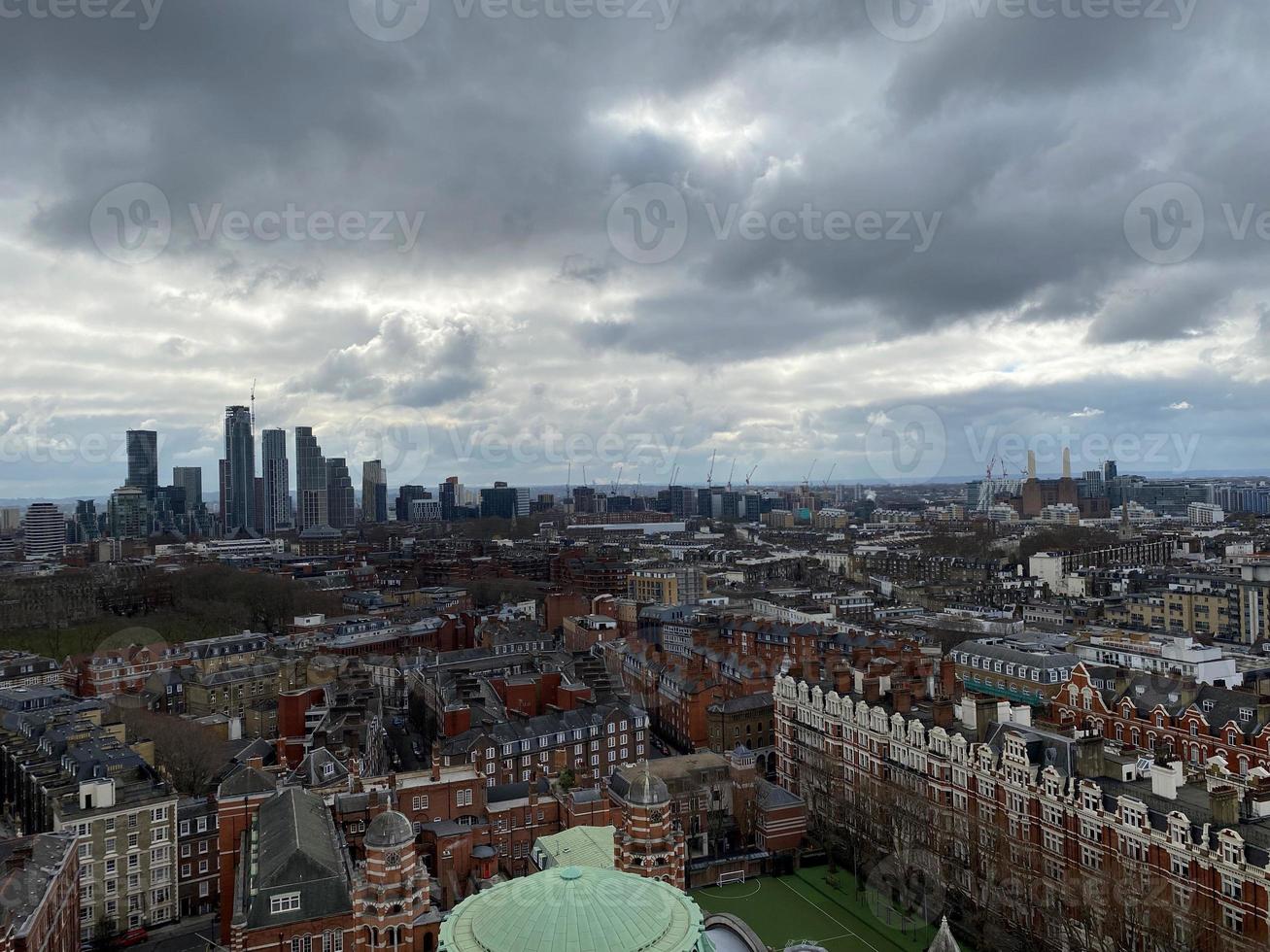 een antenne visie van Londen van Westminster foto
