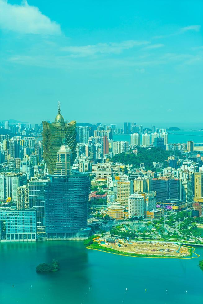 luchtfoto van de stad Macau, China foto