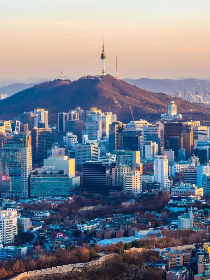 stadsgezicht van seoel, zuid-korea foto