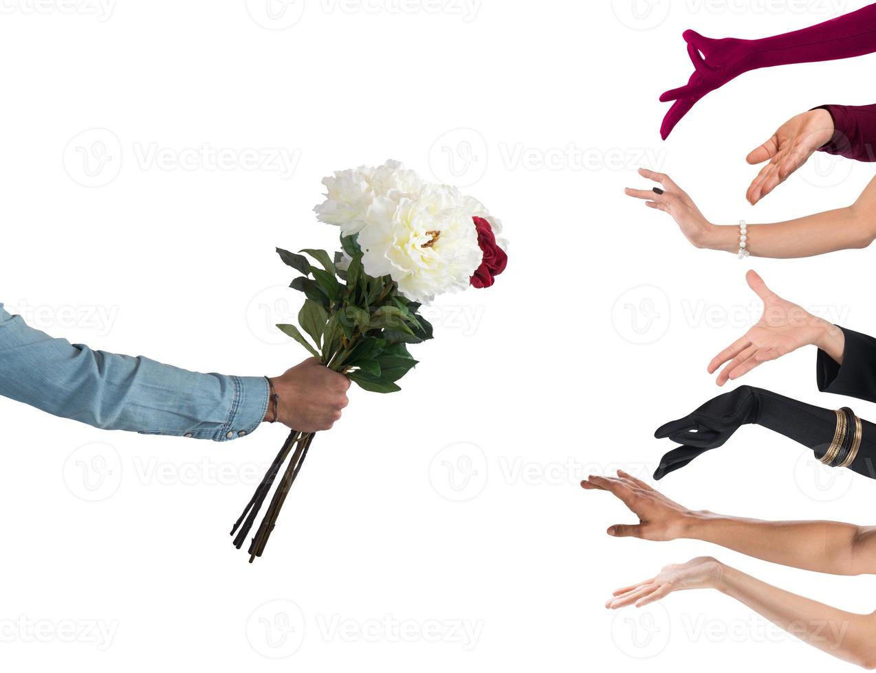 verleider concept met bloemen foto