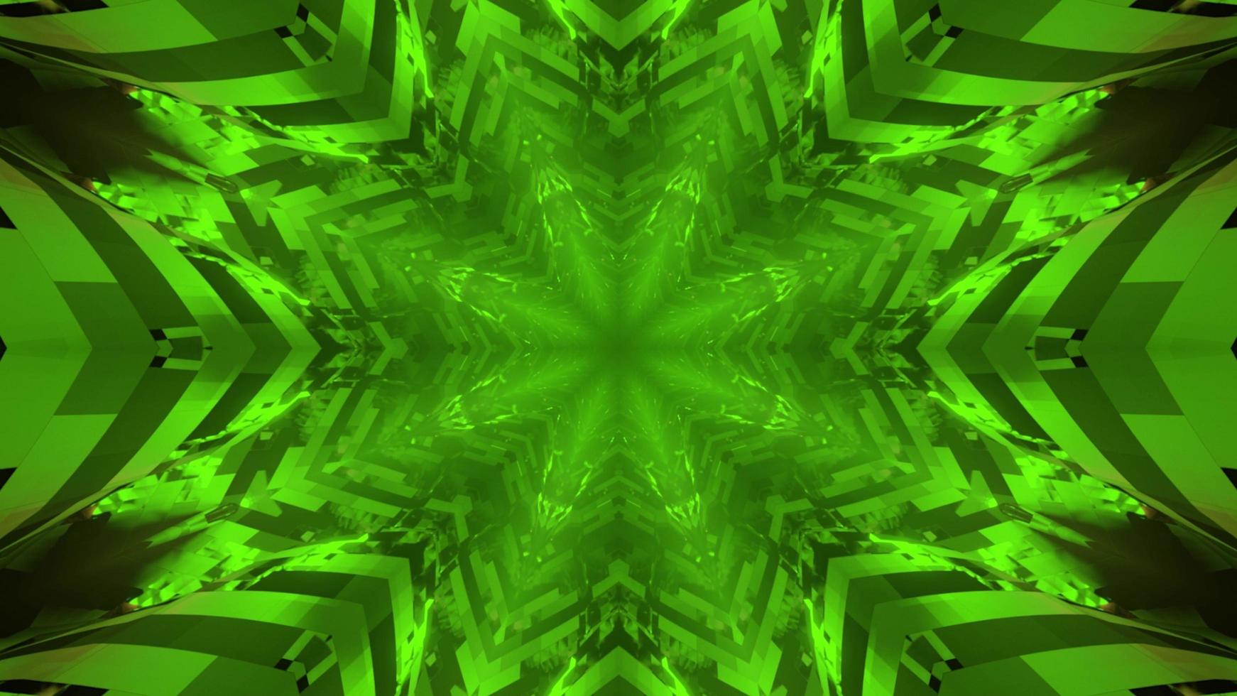 abstracte achtergrond van neon geometrische ornamenten patroon in 3d illustratie foto