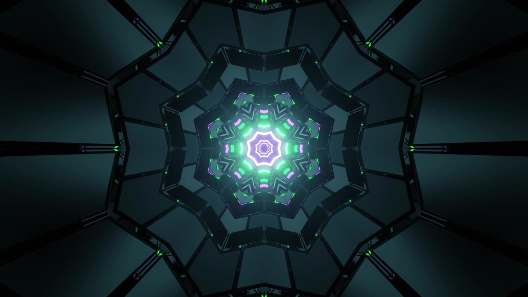 abstractie van geometrisch ornament in labyrint in 3d illustratie foto