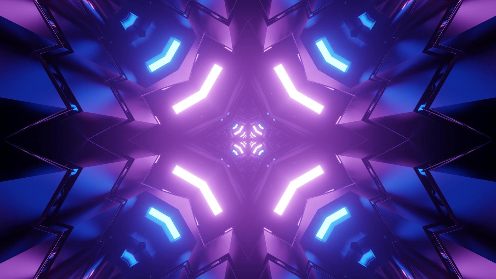 futuristische geometrische achtergrond met symmetrische lijnen in 3d illustratie foto