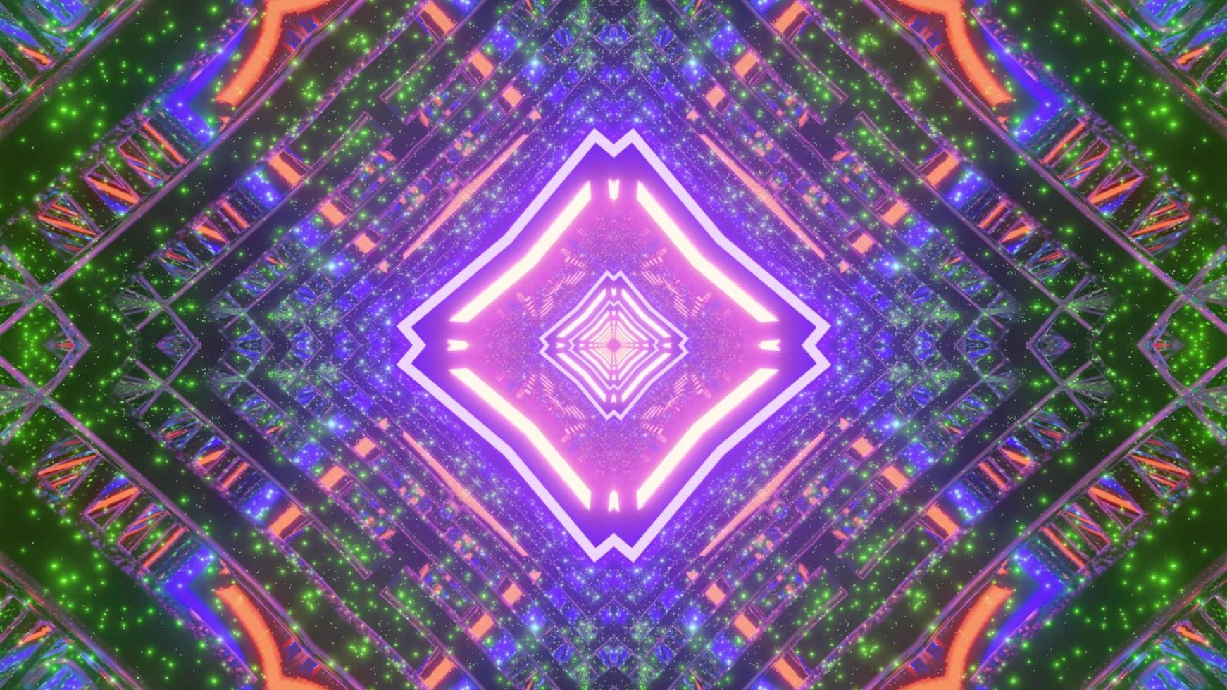 abstracte cyberspace met symmetrisch patroon in 3d illustratie foto