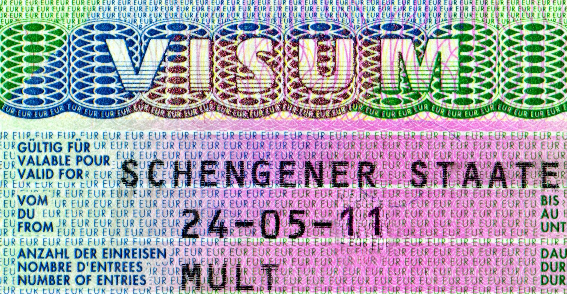 element van de schengen Visa foto