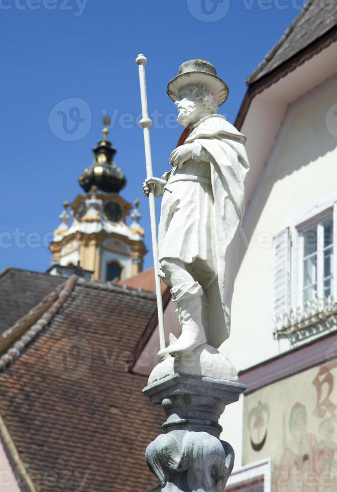 melk stad- historisch fontein details foto