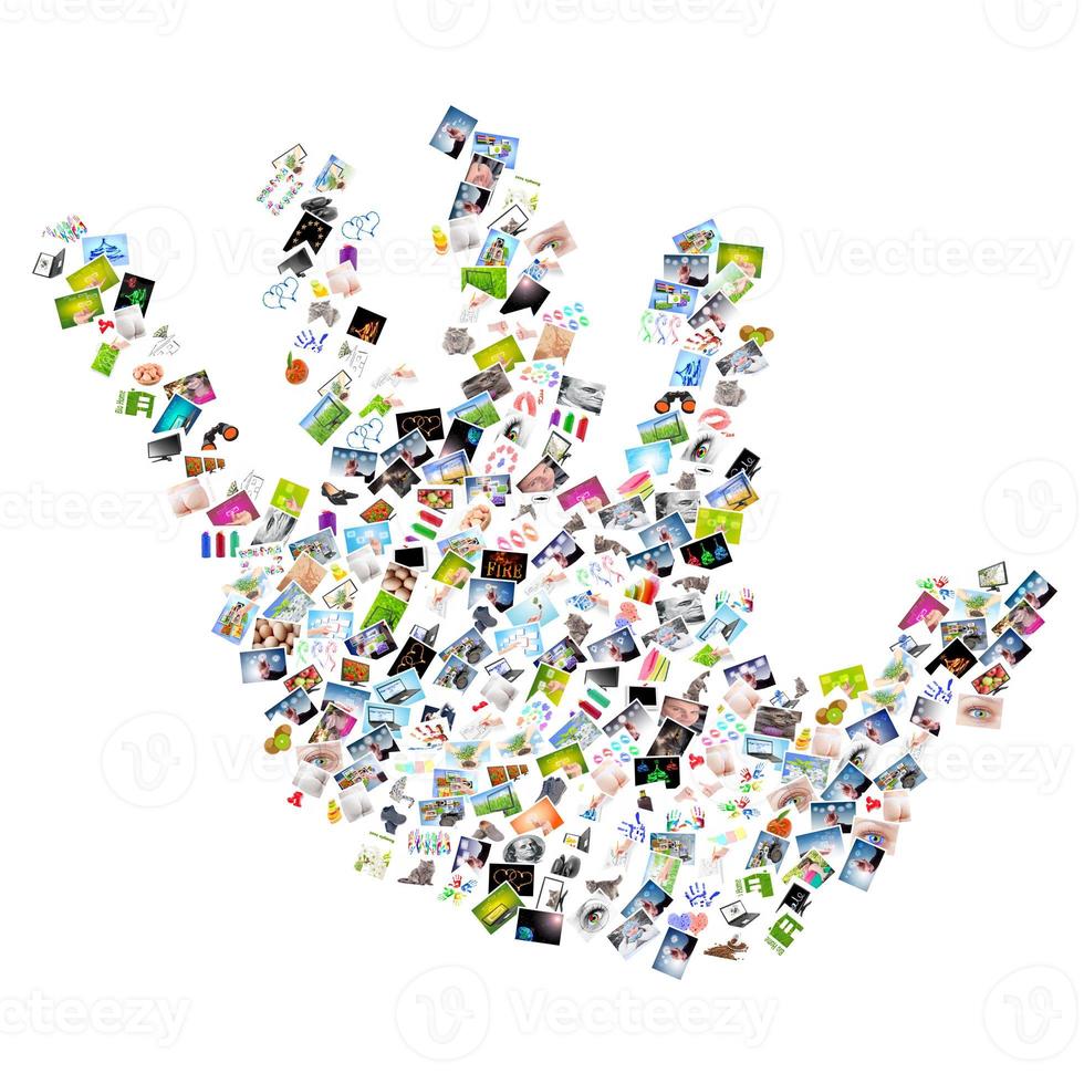 hand- collage concept foto