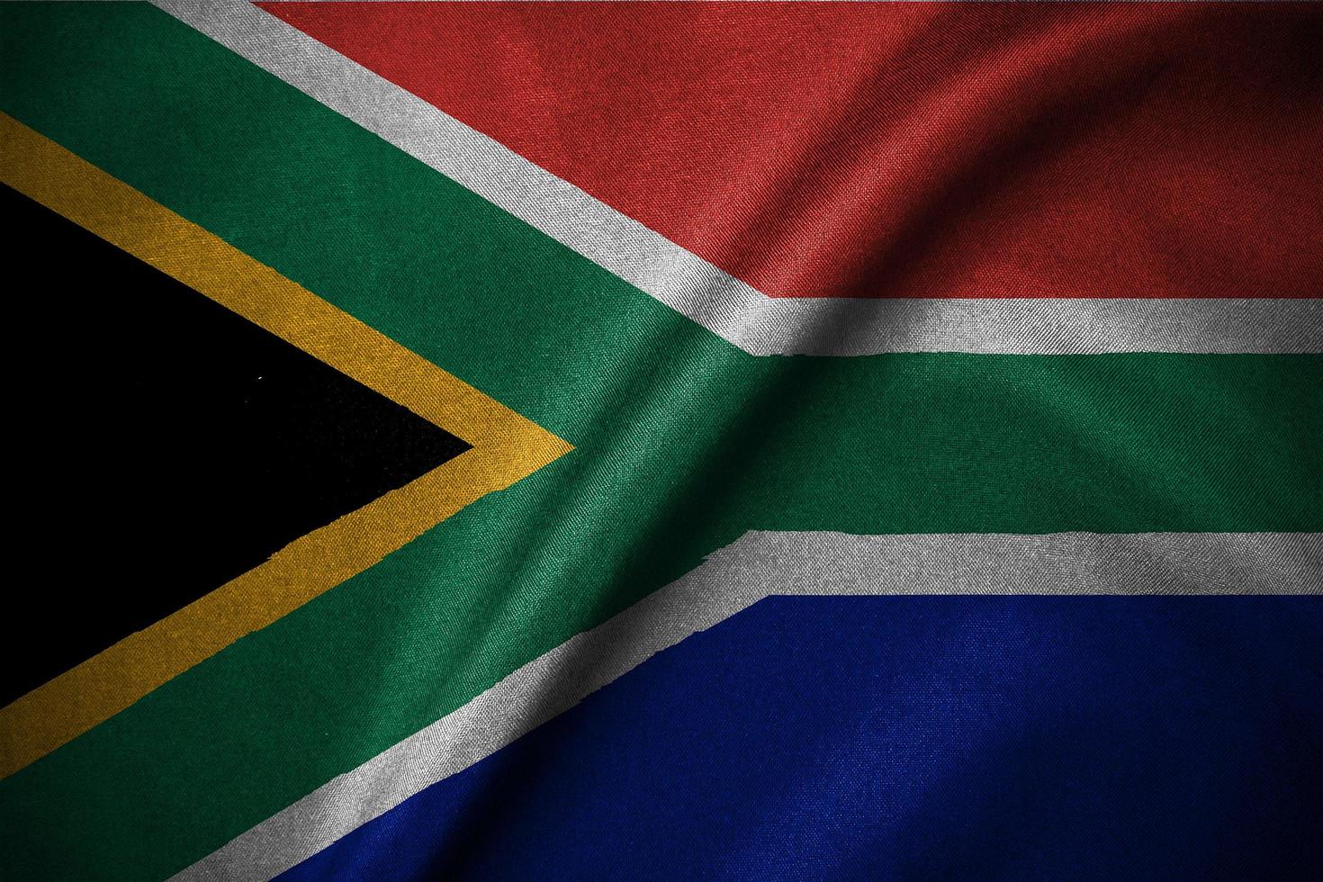 gebogen katoen van zuiden Afrika vlag concepten foto