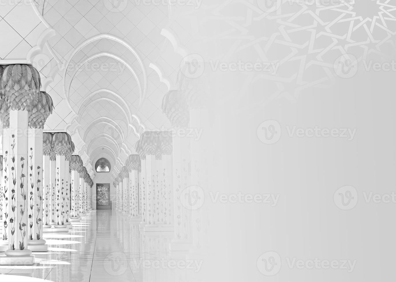 Islamitisch achtergrond voor een moskee in grijs, een achtergrond voor Ramadan. sociaal media berichten .moslim heilig maand Ramadan kareem foto