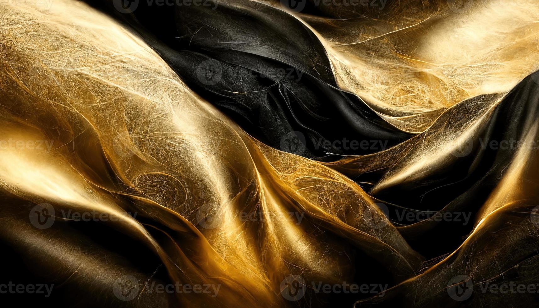 gouden met zwart abstract achtergrond. metaal behang illustratie foto