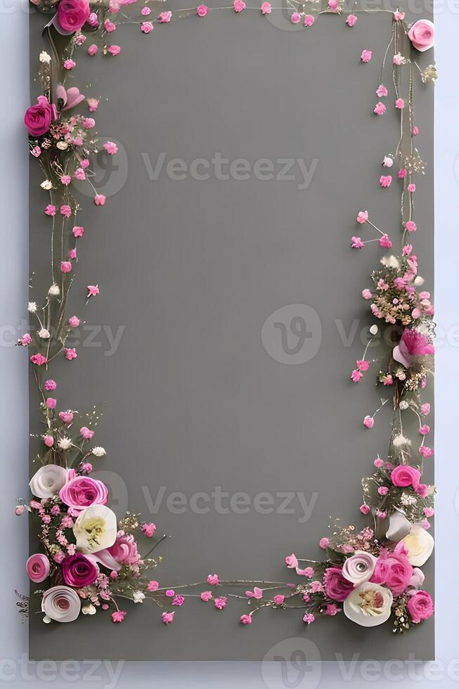 kleurrijk gemakkelijk bloemen decoratie, klein bloem illustratie, achtergrond sjabloon, creatief arrangement van natuur en bloemen. mooi zo voor banier, bruiloft kaart uitnodiging voorlopige versie, ontwerp element, en ander. foto