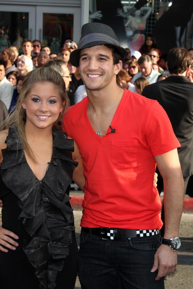 shawn johnson Mark ballas aankomen Bij de ster trektocht première Bij graumans Chinese theater in los angeles ca Aan april 30 20092009 foto