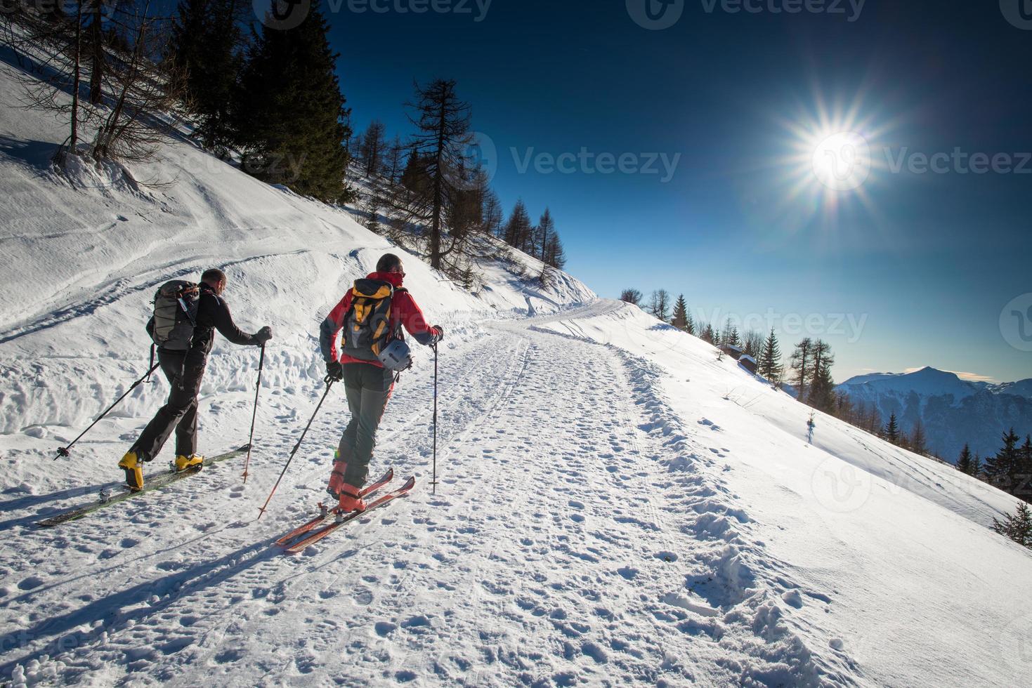 randonnee ski-pistes foto