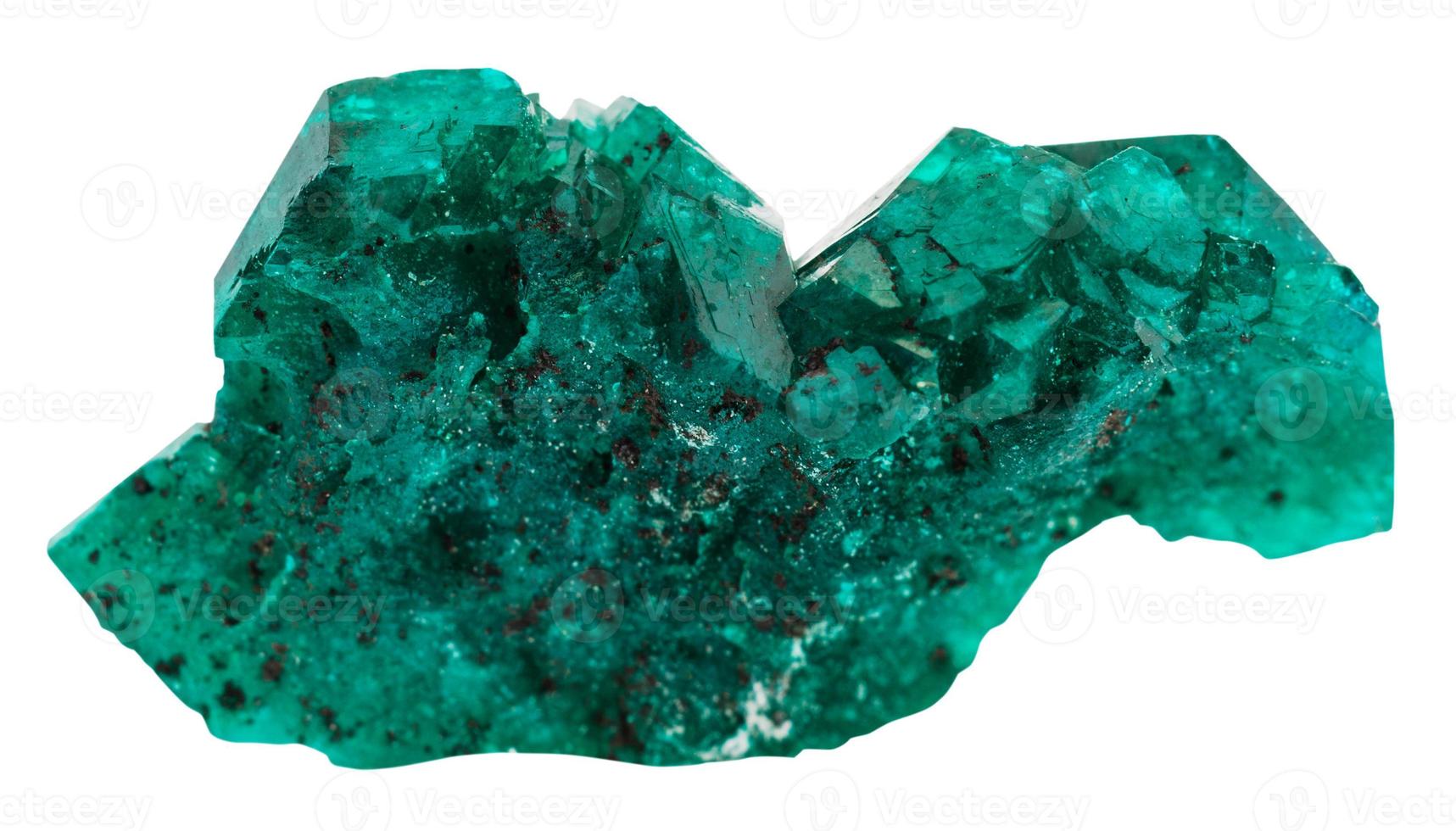 smaragdgroen Kristallen van dioptase edelsteen foto