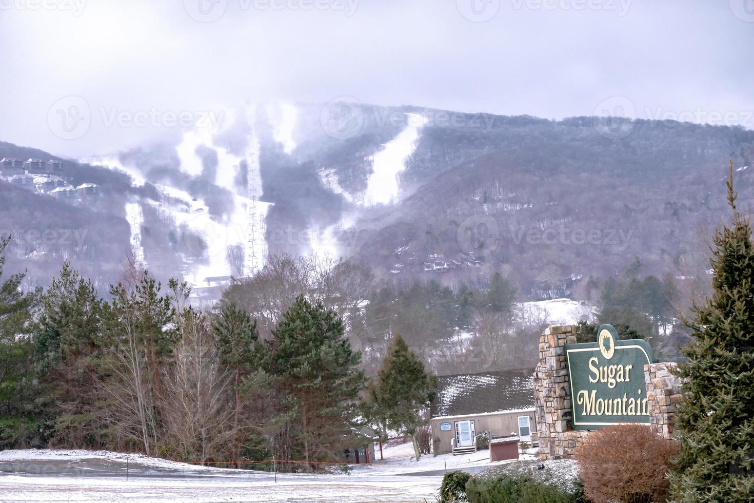 skiën Bij de noorden carolina skiën toevlucht in februari foto