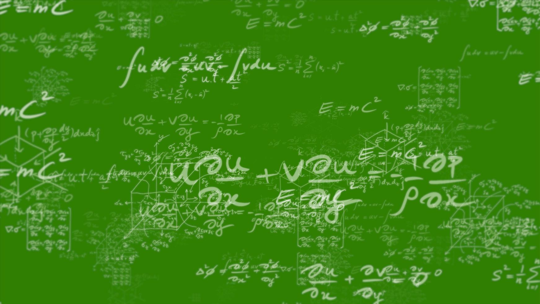 Geavanceerd wiskunde vergelijking wiskunde formule tekst achtergrond onderwijs engineering, onderwijs vergelijkingen en formules achtergronden voor onderwijs groen scherm achtergrond foto