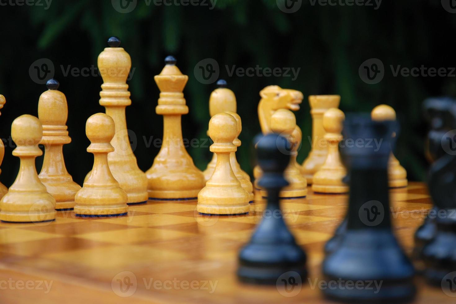 schaak spel-opening - eerste Actie met een wit pion foto