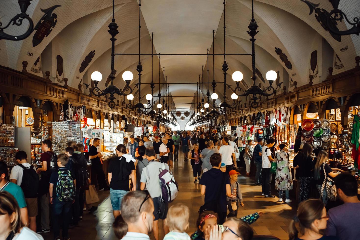 Krakau, Polen 2017- markt in het centrale toeristengebied van Krakau foto