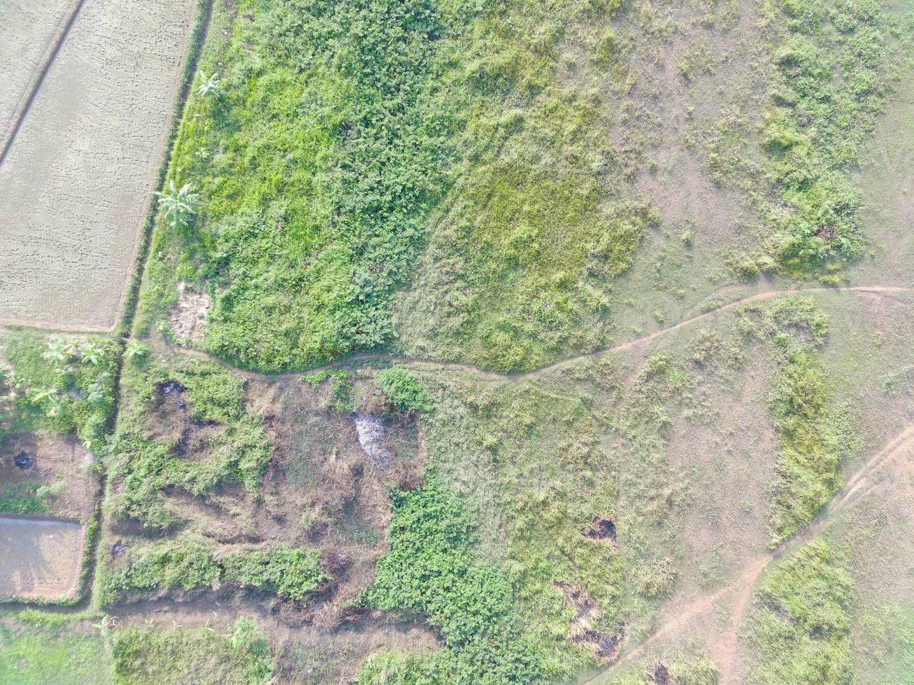 antenne visie van land- in kaart brengen door onbemand antenne voertuig in boef, Indonesië. foto