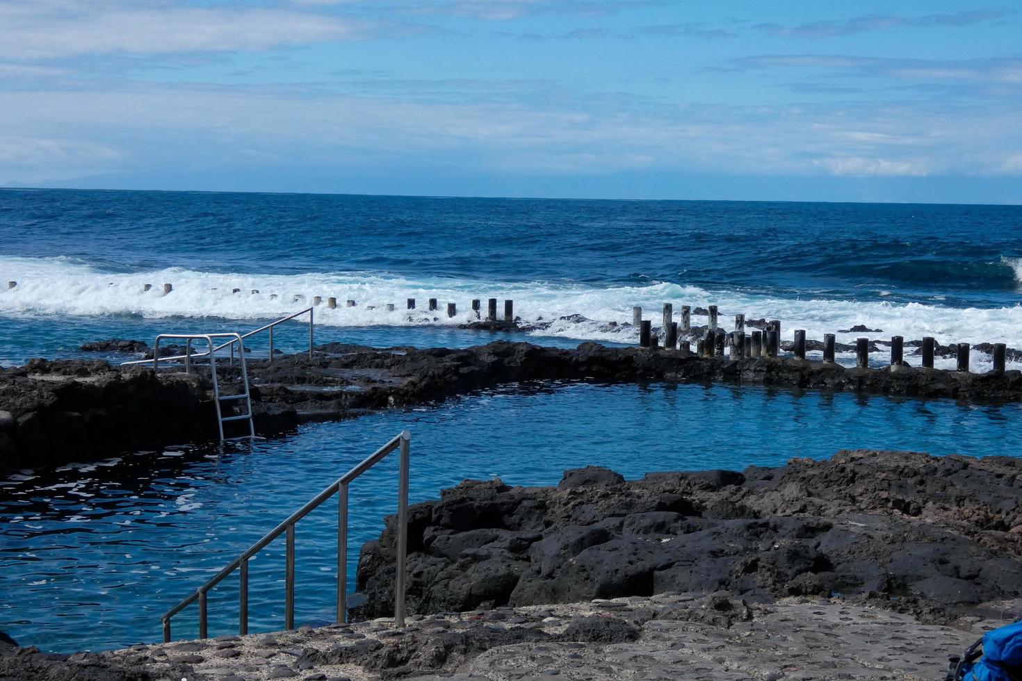 zwemmen zwembaden van agaete Aan de eiland van oma canaria in de atlantic oceaan. foto