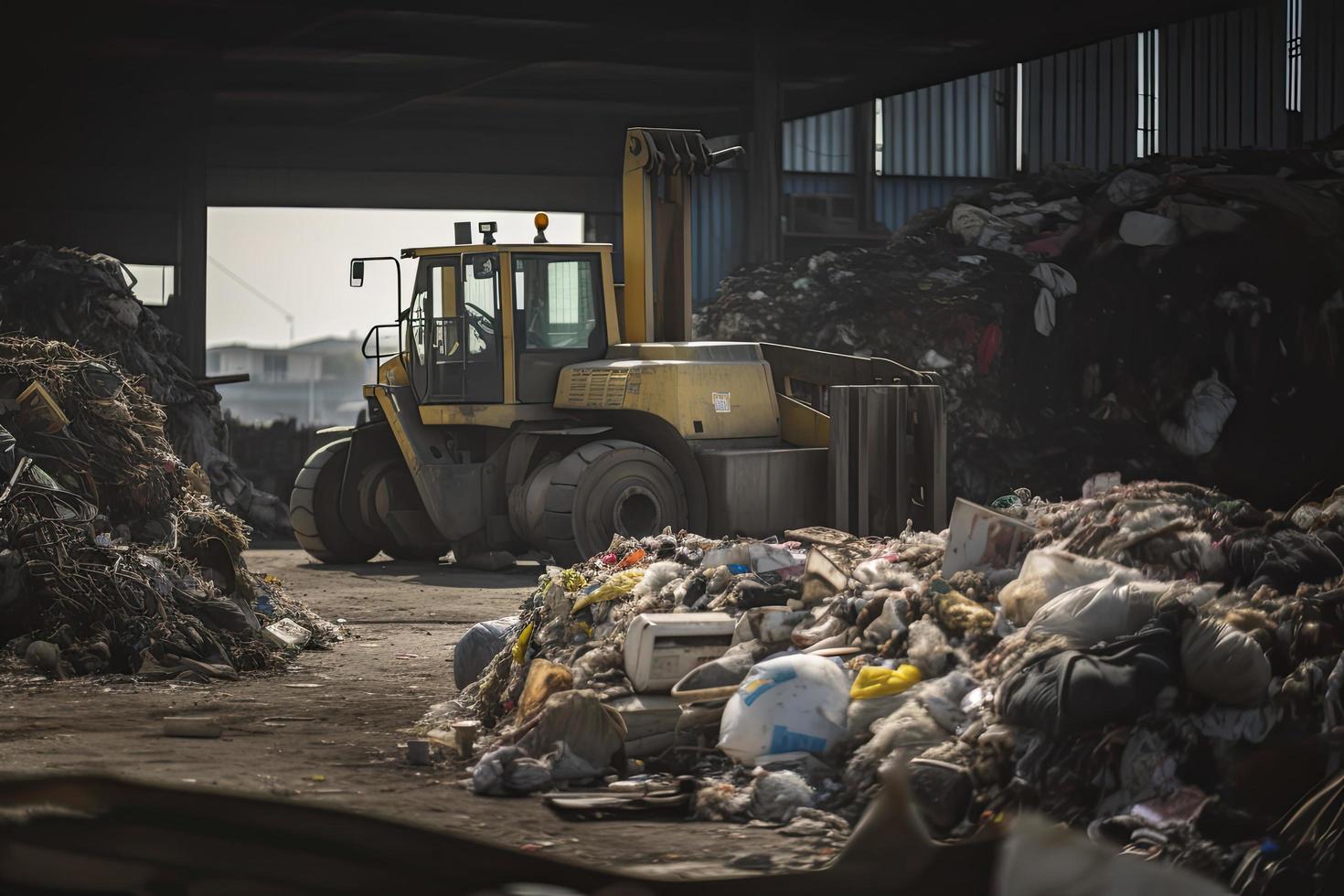 verspilling plastic flessen en andere types van plastic verspilling Bij de thilafushi verspilling verwijdering plaats foto