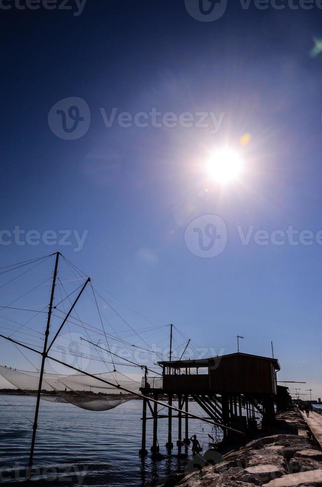 visvangst Aan de kust foto