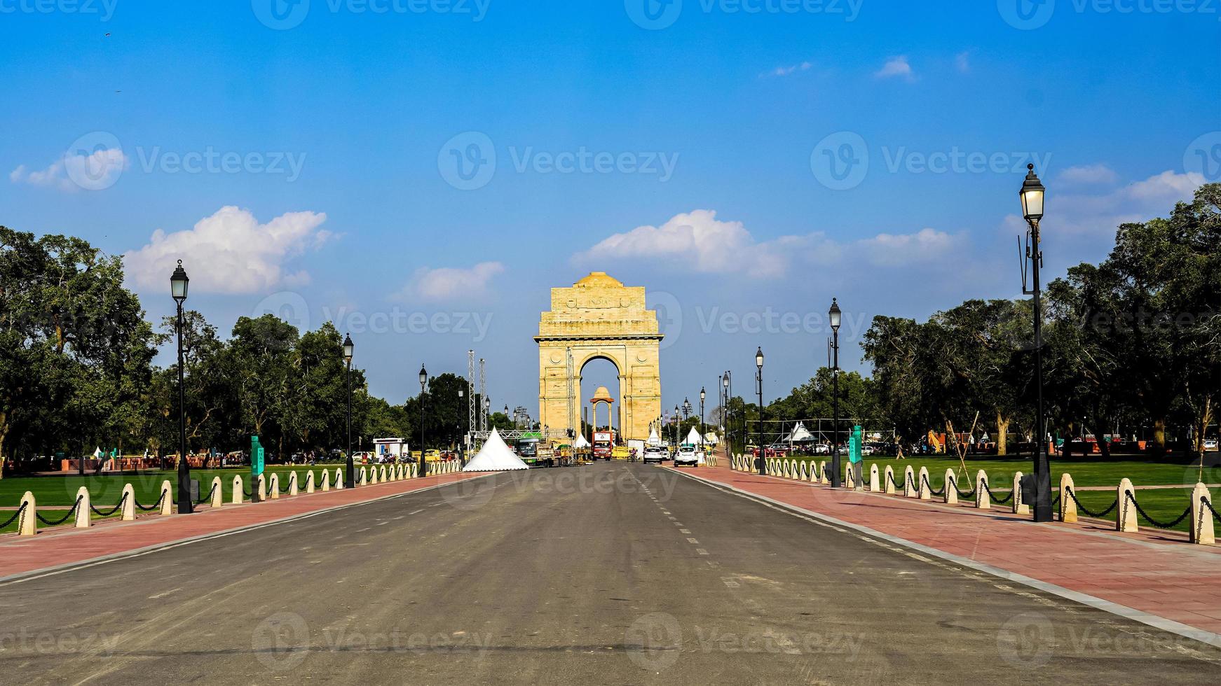 Indië poort van Delhi in Indië bewerkt beeld foto