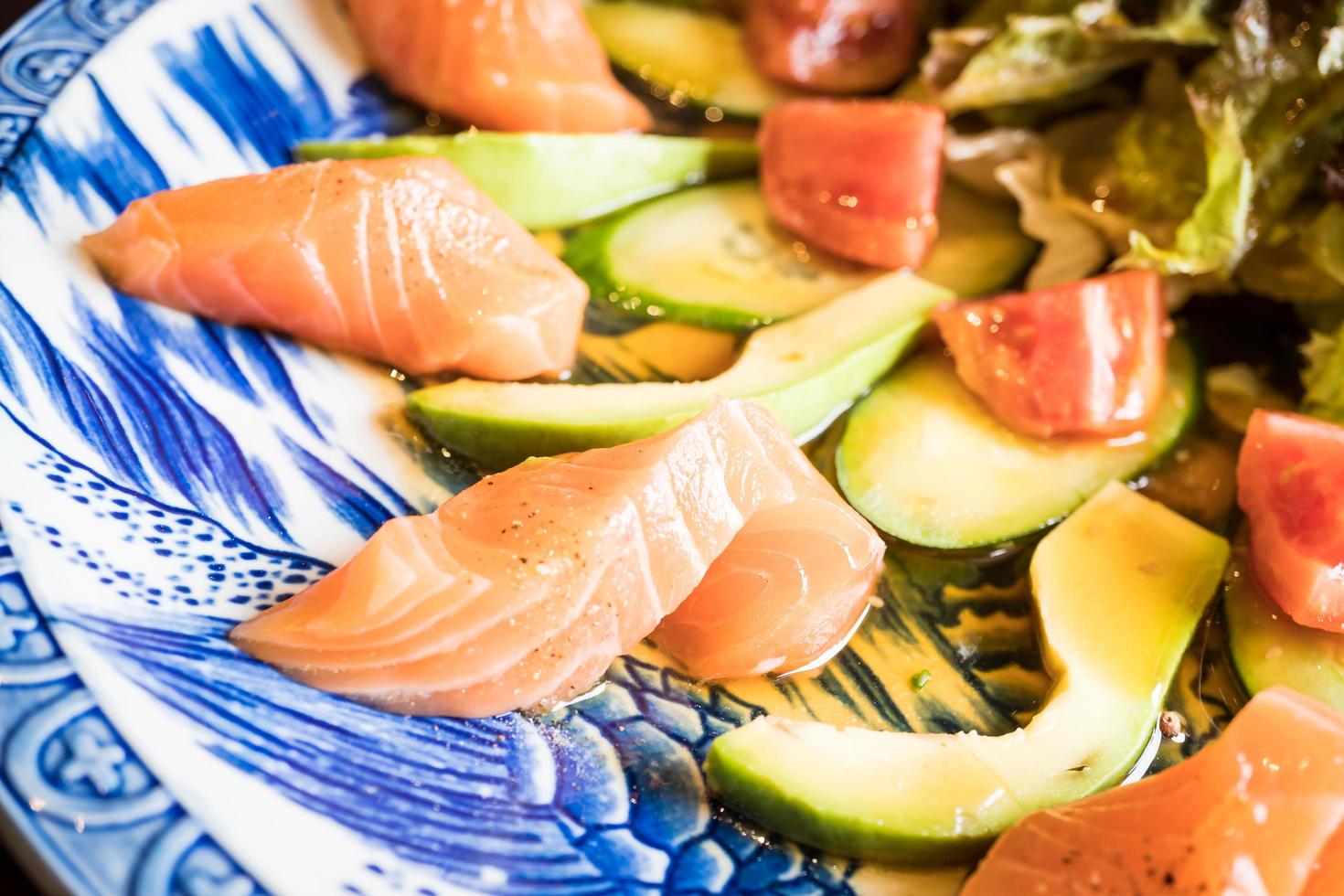 zalm avocado salade foto